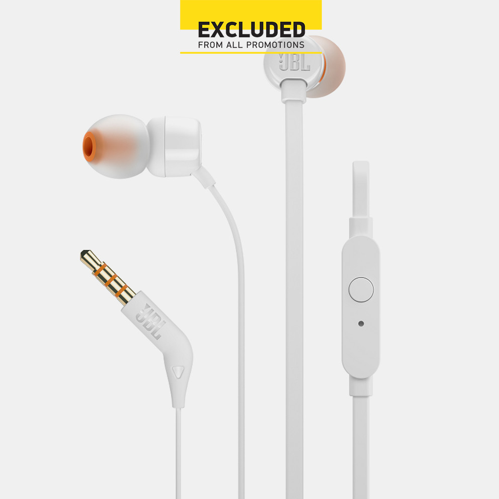 JBL T110, InEar Universal Headphones 1-button Mic Ακουστικά