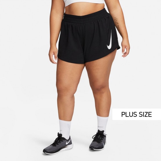 Nike Swoosh Γυναικείο Plus Size Σορτς