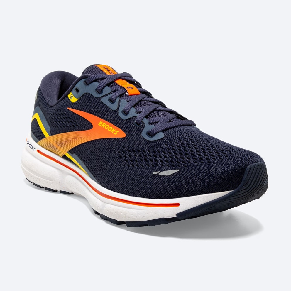 Brooks Ghost 15 Peacoat/Red/Yellow Παπουτσι Ανδρικ